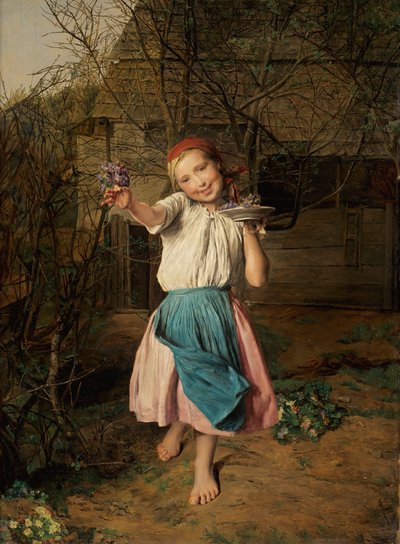 The Violet Girl by Ferdinand Georg Waldmuller